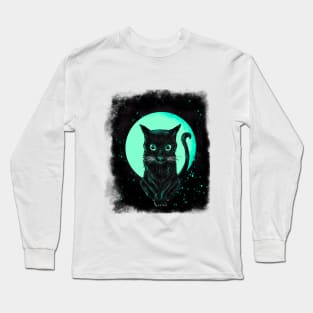 the black cat Long Sleeve T-Shirt